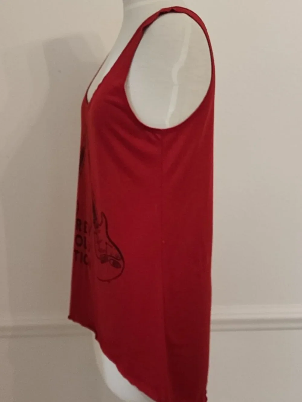 Revolution Tank Top Guitar Medium Red Rock Music Sleeveless Lords Of Liverpool - Picture 6 of 6